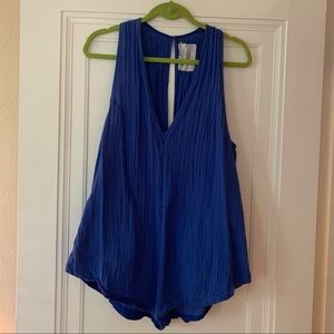 Royal Blue ACACIA Haiku cotton romper